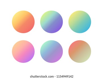 Round gradient set. Gradient fluid circle button