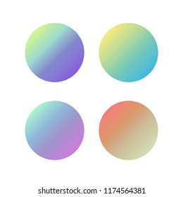 Round gradient set. Gradient fluid circle button