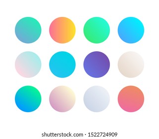 Round Gradient Set Modern Abstract Backgrounds Stock Vector (Royalty ...