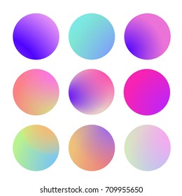 Round gradient set and modern abstract backgrounds  Colorful fluid covers for calendar  brochure  invitation  cards  Trendy soft color  Template and round gradient set for screens   mobile app