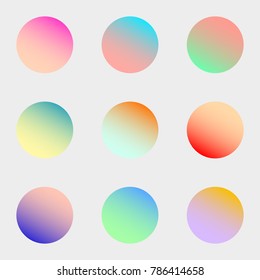 Round Gradient Set Modern Abstract Backgrounds Stock Vector (Royalty ...