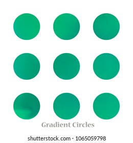 Round gradient set of vibrant colorful fluid abstract blurs design elements. Gradient colorful covers for calendars, brochures, cards. Soft and smooth color. Round gradient for mobile apps, screens.