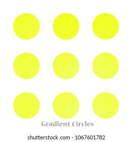 Round gradient set of vibrant colorful fluid abstract blurs design elements. Gradient colorful covers for calendars, brochures, cards. Soft and smooth color. Round gradient for mobile apps, screens.