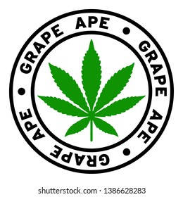 Round Grape Ape Marijuana Strain Clipart