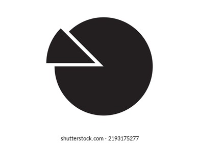 Round graphic fraction circle shape vector element. Geometric diagram division section icon. Chart divide wheel.