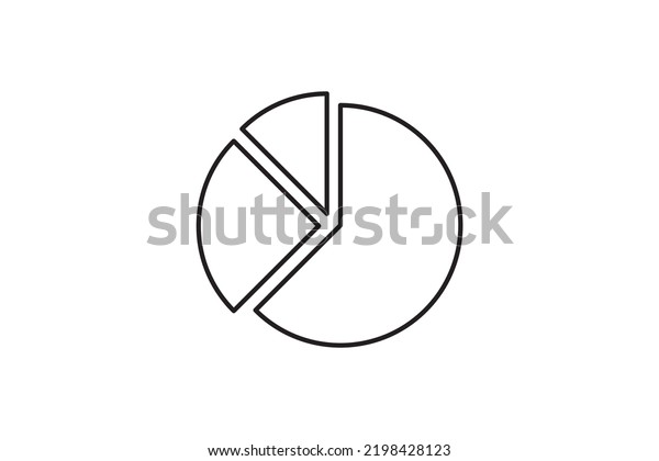 Round graphic\
fraction circle shape vector element. Geometric diagram division\
section icon. Chart divide\
wheel.