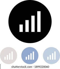 Round graphic icons set a solid style