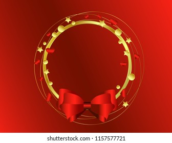 Round greeting frame