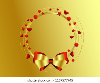 Round greeting frame