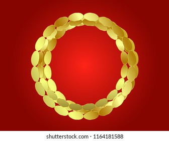 Round greeting frame