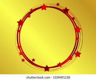 Round greeting frame