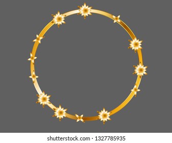 Round greeting frame decor