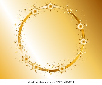 Round greeting frame decor