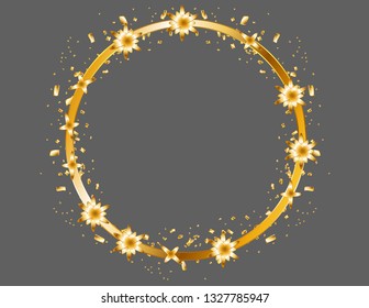 Round greeting frame decor