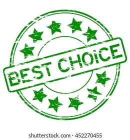 Round grunge best choice stamp