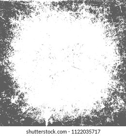 round grunge  black and white border, vector background with a space for copy