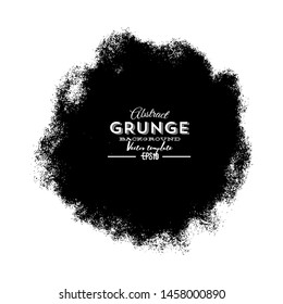 Round grunge hand drawn circle shape, vector illustration. Circle brush stroke vector isolated on white background. Old paint logo