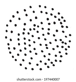 Round Grunge Overlay Texture for your design. EPS10 vector.