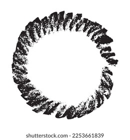 Round Grunge Shape Texture, Rough Circle Stamp, Black Paint Ring Frame, Brush Sale Certificate, Round Grunge Shape Vector Texture Background