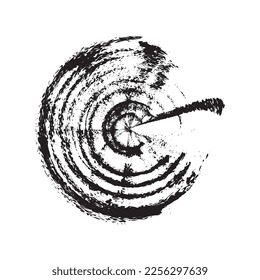 Textura de forma gruesa redonda, estampado de círculo duro, marco de anillo de pintura negra, certificado de venta de pincel, fondo de textura de vectores de formas redondeadas