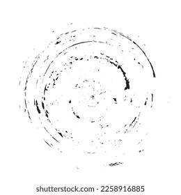 Textura de forma gruesa redonda, estampado de círculo duro, marco de anillo de pintura negra, certificado de venta de pincel, fondo de textura de vectores de formas redondeadas