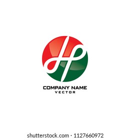 Round H Symbol Logo Design Vector