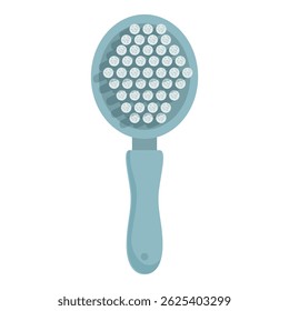 Deitado de escova de cabelo redonda com alça de plástico para pentear e pentear cabelo, vista superior