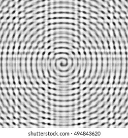 Round Halftone  illustration. Black and white Geometric Pattern. Abstract Vector illustration. Modern Texture.