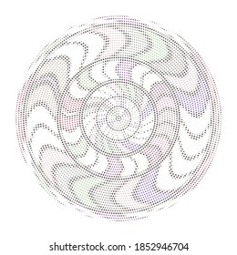 Halbtonmosaik. Abstrakter Hintergrund. Radialform des Vektors. 