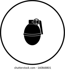 round hand grenade explosive symbol