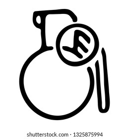 Round hand grenade icon