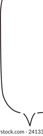 Round handwritten speech bubble frame, simple line style
