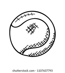 
A round hard ball used to play cricket.
