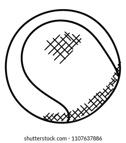
A round hard ball used to play cricket.
