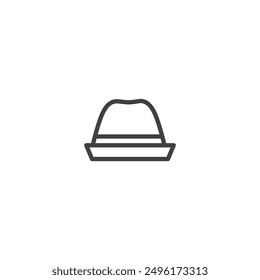 Round hat flat vector design