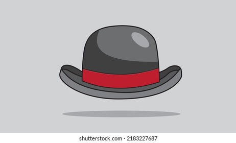 Round hat flat vector illustration