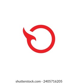 round hawk head simple silhouette logo vector 
