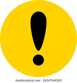 Round Hazard Sign With Exclamation Mark
