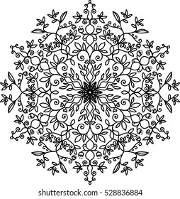 round herbal ornament