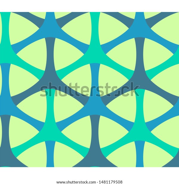 Round Hexagon Pattern. Hexagon is divided into
six equilateral
triangles.