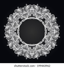 Round highly detailed lacy element for your design. Good for wedding and other invitations, greeting cards etc.