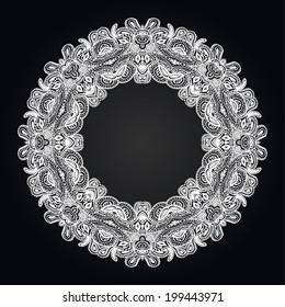 Round highly detailed lacy element for your design. Good for wedding and other invitations, greeting cards etc.
