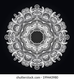 Round highly detailed lacy element for your design. Good for wedding and other invitations, greeting cards etc.