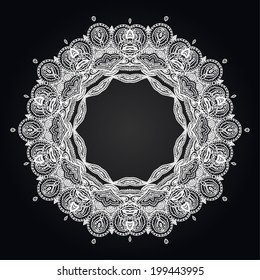 Round highly detailed lacy element for your design. Good for wedding and other invitations, greeting cards etc.