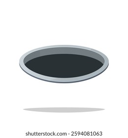 Round hole vector isolated on white background.