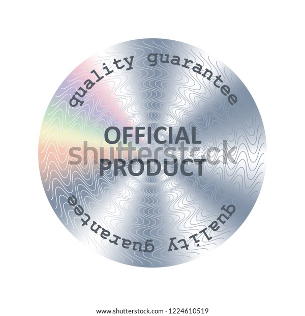 Round Hologram Imitating Sticker Vector Medal Stock Vector (Royalty ...