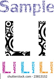 Round Hoops letter L