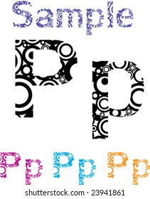 Round Hoops letter P