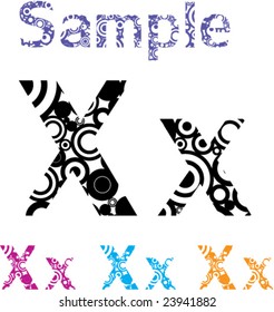 Round Hoops letter X