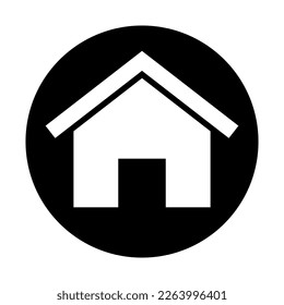 Round house button. Home. Housing. Vector.